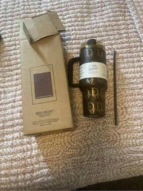 New Stanley Quencher H2.O Tumbler 40 oz brown Cool Serene Brushstrokes